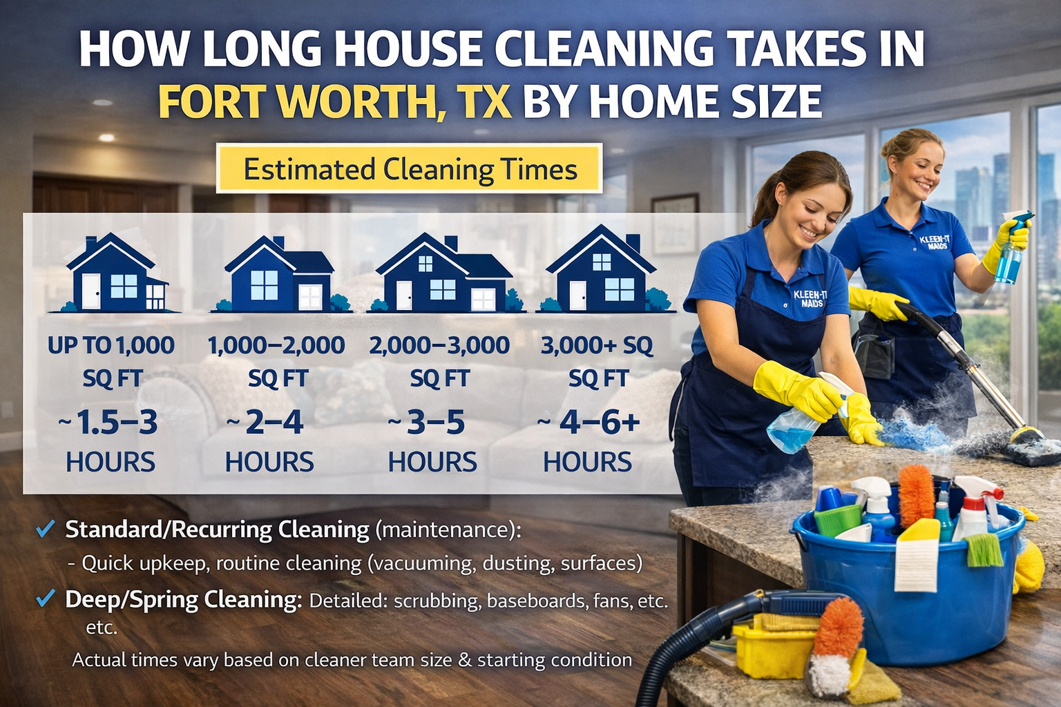 How Long Does House Cleaning Take in Fort Worth TX?