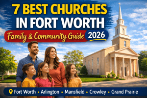 church building in Fort Worth Texas community worship service