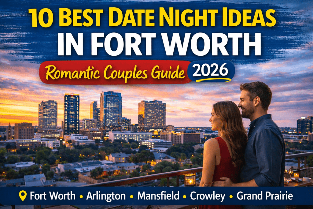 romantic date night ideas in Fort Worth Texas downtown skyline couple