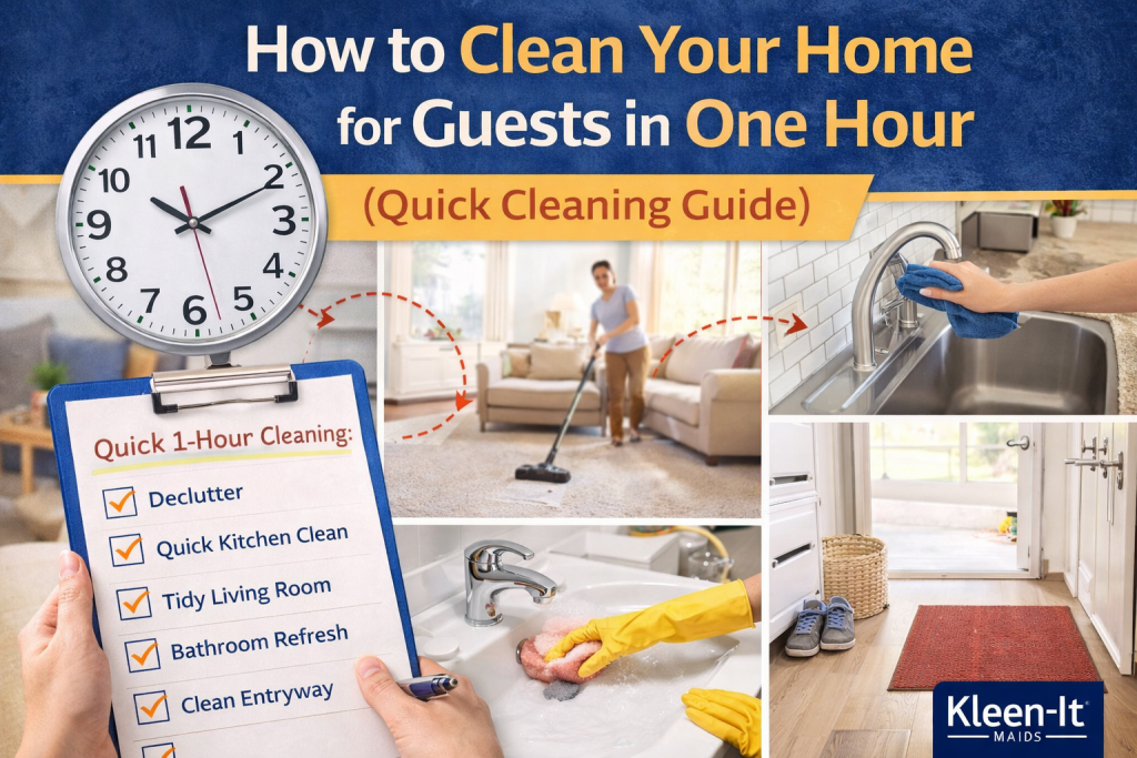 quick one hour cleaning routine for guests home preparation