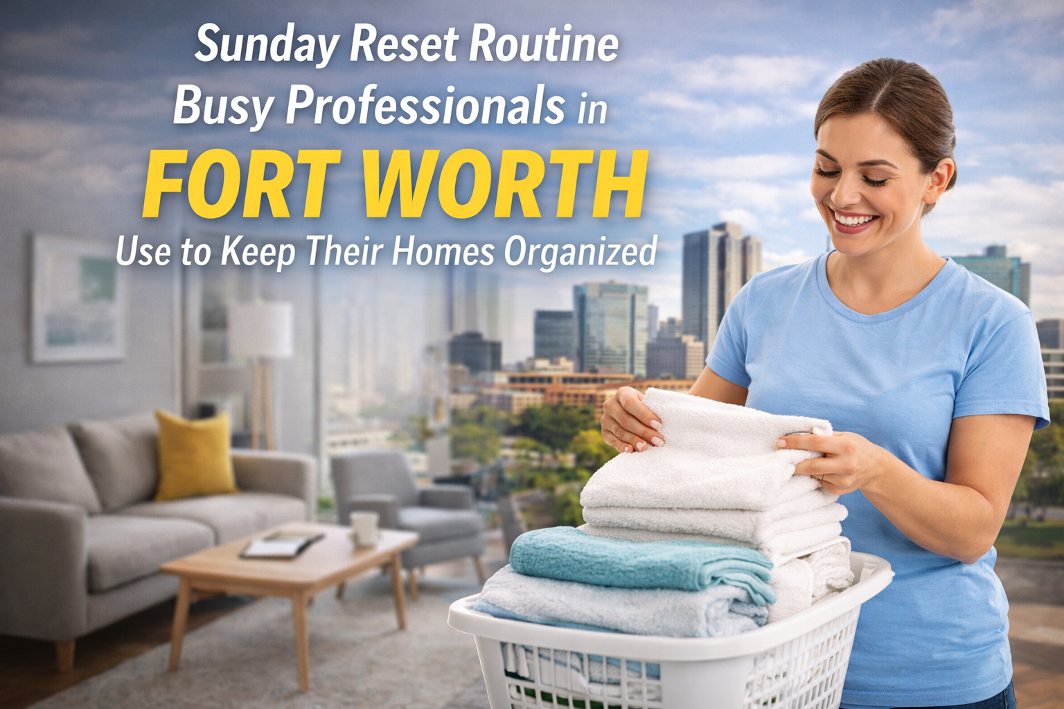 Sunday reset routine for busy professionals keeping homes organized in Fort Worth Texas