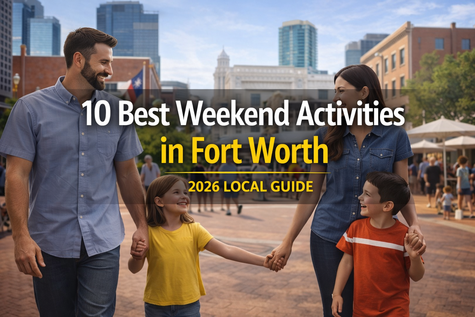 family enjoying weekend activities in Fort Worth Texas downtown attractions